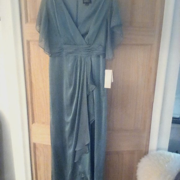 ADRIANNA PAPELL  CHIFFON DRESS W/ BEADS NWT FORMAL WEAR - Picture 1 of 12